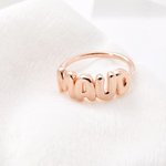 Personalized Bubble 1-6 3D Letter Ring Dainty Jewelry Birthday Mother's Day Anniversary Gift for Her