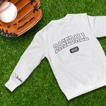 Personlig Baseball Sport Mamma Sweatshirt med 1-6 Namn Flerfärgad Tillgänglig Game Day Kostym Födelsedagspresent för kvinnor