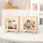 Gepersonaliseerde schattige cartoon karakter geboorte bloem houten duidelijke spaarpot spaarpot met naam verjaardag kinderdag Desk Decor Gift voor jongens meisjes
