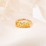 Personalized Bubble 1-6 3D Letter Ring Dainty Jewelry Birthday Mother's Day Anniversary Gift for Her