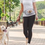 Sac de Taille Imperméable Personnalisé avec Photo et Nom Animaux Sac avec Sangle Ajustable Cadeau Anniversaire pour Amoureux d'Animal de Compagnie