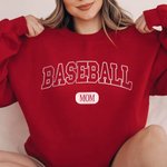 Personlig Baseball Sport Mamma Sweatshirt med 1-6 Namn Flerfärgad Tillgänglig Game Day Kostym Födelsedagspresent för kvinnor