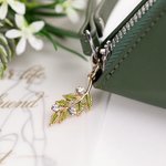 Personalized Portable Pyramid Name Jewellery Bag with Vine Leaf Design Zipper Wedding Birthday Gift for Women