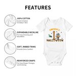 Gepersonaliseerd Schattig Spookje Baby's 1e Halloween 100% Katoenen Baby Rompertje met Naam Halloweencadeau voor Baby Meisjes Jongens Nieuwe Ouders