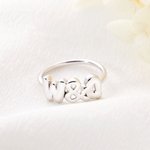 Personalized Bubble 1-6 3D Letter Ring Dainty Jewelry Birthday Mother's Day Anniversary Gift for Her