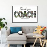Personalised Thank You Coach 18 Photos Collage Canvas Painting Wall Art with Text Home Decor Birthday Retirement Team Appreciation Gift for Coach