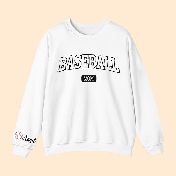 Sweat personnalisé Baseball Sport Maman avec 1-6 noms Multicolore Disponible Game Day Costume Birthday Gift for Women
