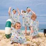 Gepersonaliseerde Zonnebril Kasteel Slippers Zachte Sneldrogende Zomer Kaap Strandlaken Met Naam Vakantie Strand Accessoires Kinderen Cadeau