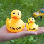 Personalized Double Middle Finger Duck with Text Desktop Decoration Interesting Car Accessory Gift for Friend Colleague