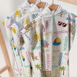 Gepersonaliseerde Zonnebril Kasteel Slippers Zachte Sneldrogende Zomer Kaap Strandlaken Met Naam Vakantie Strand Accessoires Kinderen Cadeau