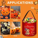 Gepersonaliseerde Pompoen Hoogland Koe Trick or Treat Grote Emmer Tas met Naam Halloween Feestcadeau voor Kinderen