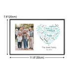 Marco de fotos de granja personalizado con 1-20 nombres en forma de corazón Colección Decoración del hogar Cumpleaños Regalo de inauguración de la casa para la familia
