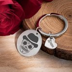 Llavero Personalizado Calavera Día de los Muertos con Nombre Regalo de Halloween para amantes del gótico