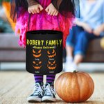 Spersonalizowana duża torba na słodycze Halloween Pumpkin Devil Face z imieniem i nazwiskiem Halloween Party Gift for Kids