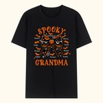 Spersonalizowana koszulka z kokardą Spooky Bat Family z 1-10 imionami i nazwiskami, dostępna w wielu kolorach Halloween Holiday Party Prezent dla mamy i babci