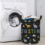 Panier de rangement en tissu Oxford imperméable avec nom Cadeau de pendaison de crémaillère pour filles et garçons