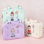 Personalisierte Cartoon-Charakter Lunch-Tasche mit Namen Geburtsblume Wärmehaltung Lunch Bag Schulanfang Arbeit Picknick Geschenk für Kinder Familie