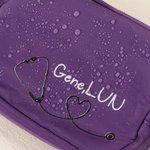 Personlig stetoskop hjerte design justerbar vanntett midjebelteveske med navn Sykepleier uke påskjønnelse gave til sykepleier medisinsk personale