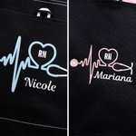 Estetoscopio personalizado de gran capacidad Bolsa de asas con nombre Cumpleaños Graduación Agradecimiento Regalo para la enfermera Médico Personal