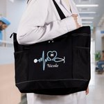Estetoscopio personalizado de gran capacidad Bolsa de asas con nombre Cumpleaños Graduación Agradecimiento Regalo para la enfermera Médico Personal