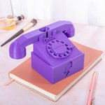 Personalized 3D Pink Doll Inspired Telephone Design Brush Holder with Name Desk Decoration Birthday Gift for Girls Kids