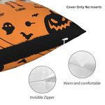 Spersonalizowana poszewka na poduszkę rodzinną z motywem Halloween z 2-10 imionami i tekstem Dekoracja domu Prezent na Halloween dla rodziny