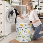 Panier de rangement en tissu Oxford imperméable avec nom Cadeau de pendaison de crémaillère pour filles et garçons