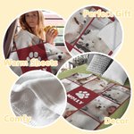 Couverture Douce Personnalisée avec Nom et Photos des Animaux de Compagnie Décoration de Canapé Cadeau Noël Anniversaire pour Amoureux de Chat Chien