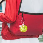 Personalisierte rosa Coquette Bogen Tennis Tasche Tag Schlüsselanhänger mit Namen Sport Team Geburtstag Geschenk für Tennisliebhaber
