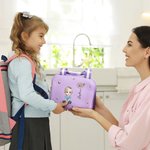 Personalisierte Cartoon-Charakter Lunch-Tasche mit Namen Geburtsblume Wärmehaltung Lunch Bag Schulanfang Arbeit Picknick Geschenk für Kinder Familie