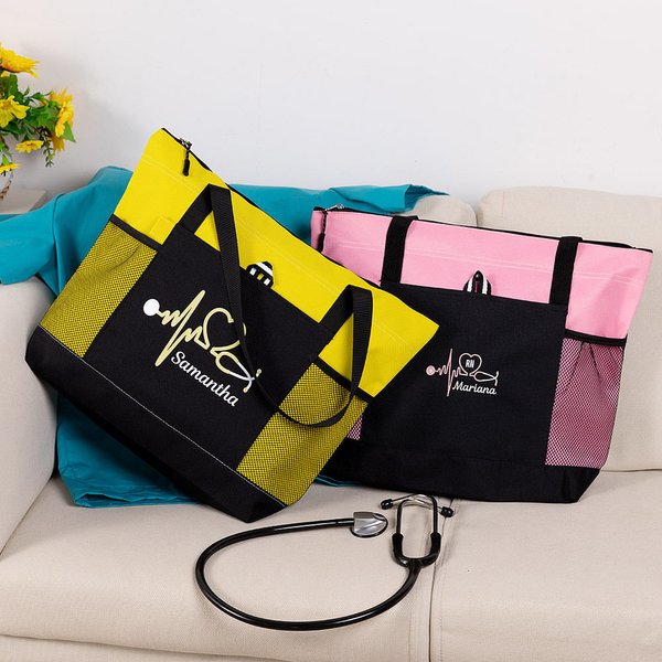 Estetoscopio personalizado de gran capacidad Bolsa de asas con nombre Cumpleaños Graduación Agradecimiento Regalo para la enfermera Médico Personal