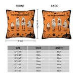 Spersonalizowana poszewka na poduszkę rodzinną z motywem Halloween z 2-10 imionami i tekstem Dekoracja domu Prezent na Halloween dla rodziny