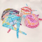 Personalized Colorful Name Word Cloud Adjustable Working Scrub Cap with Sweatband Set of 2 Birthday Appreciation Gift for Nurse Doctor