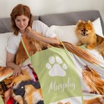Couverture Douce Personnalisée avec Nom et Photos des Animaux de Compagnie Décoration de Canapé Cadeau Noël Anniversaire pour Amoureux de Chat Chien