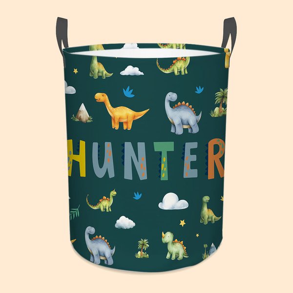 Panier de rangement en tissu Oxford imperméable avec nom Cadeau de pendaison de crémaillère pour filles et garçons