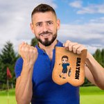 Sac à balles de golf personnalisé avec nom et 12 porte-tees Accessoires de golf Cadeau d'anniversaire amusant pour les amateurs de golf