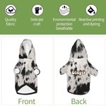 Personalisierte Faux Rindsleder drucken kleine Hundekatze Hoodie Kleidung mit Namen Haustier Versammlung Hund spazieren Geschenk für Tierliebhaber
