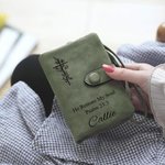 Personalized Cross Style Tri-Fold Name Wristlet Wallet with Card Holder Religious Gift Christmas Gift for Christian Women