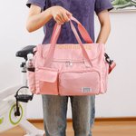 Sac de Voyage Imperméable Personnalisé avec Nom Brodé Sac à Bandoulière Multi-Compartiments Cadeau Anniversaire Noël Retour à l'École pour Femme Fille