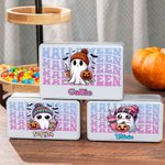 Personalised Cute Ghost Pumpkin Food Grade Metal Sweets Chocolate Tin with Name Halloween Gift for Kids