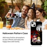 Spersonalizowane etui na iPhone'a Witch Vampire Bat Pumpkin z imionami dzieci 1- 6 Urodziny Halloween Prezent dla rodziny