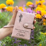 Personalized Cross Style Tri-Fold Name Wristlet Wallet with Card Holder Religious Gift Christmas Gift for Christian Women