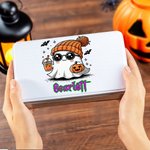Personalised Cute Ghost Pumpkin Food Grade Metal Sweets Chocolate Tin with Name Halloween Gift for Kids