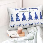 Personalizzato carino Hanukkah Gnome famiglia Throw Pillow Cover con 1-8 nomi Happy Hanukkah regalo per la famiglia ebraica