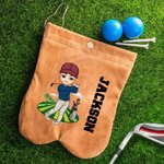 Sac à balles de golf personnalisé avec nom et 12 porte-tees Accessoires de golf Cadeau d'anniversaire amusant pour les amateurs de golf