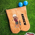 Sac à balles de golf personnalisé avec nom et 12 porte-tees Accessoires de golf Cadeau d'anniversaire amusant pour les amateurs de golf