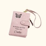 Personalized Cross Style Tri-Fold Name Wristlet Wallet with Card Holder Religious Gift Christmas Gift for Christian Women