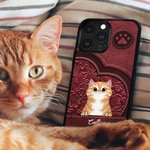 Personalizzato Retro Cartoon Cat Phone Case per iPhone con 1-3 nomi con nome Regalo di compleanno per gli amanti degli animali gatti