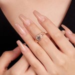 Personalised Vintage Gothic Initial Ring Old English Letter Signet Jewellery Birthday Anniversary Halloween Gift for Women