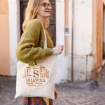 Personalized Autumn Pumpkin Word Cloud Canvas Tote Bag with Name Birthday Halloween Gift for Kids Women